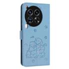 For Tecno Camon 30 4G / Camon 30 5G Embossed Kitten Phone Leather Case with Lanyard(Blue) - 3