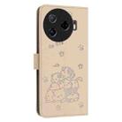 For Tecno Camon 30 Pro 5G Embossed Kitten Phone Leather Case with Lanyard(Beige) - 3