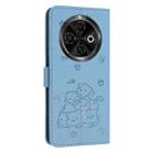 For Tecno Spark 30C Embossed Kitten Phone Leather Case with Lanyard(Blue) - 3