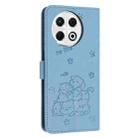 For Tecno Spark 30 Pro Embossed Kitten Phone Leather Case with Lanyard(Blue) - 3