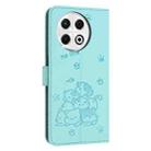 For Tecno Spark 30 Pro Embossed Kitten Phone Leather Case with Lanyard(Mint Green) - 3