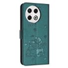 For Tecno Spark 30 Pro Embossed Kitten Phone Leather Case with Lanyard(Dark Green) - 3