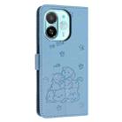 For Tecno Spark 30C 5G / Pop 9 5G Embossed Kitten Phone Leather Case with Lanyard(Blue) - 3