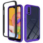 For Samsung Galaxy A01 Shockproof Starry Sky PC + TPU Protective Case(Purple) - 1