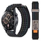 20mm Dual-Section Sports Style Nylon Loop Watch Band(Black) - 1