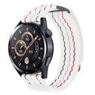 22mm Dual-Section Sports Style Nylon Loop Watch Band(White) - 2