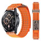 22mm Dual-Section Sports Style Nylon Loop Watch Band(Orange) - 1