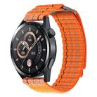 22mm Dual-Section Sports Style Nylon Loop Watch Band(Orange) - 2