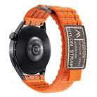 22mm Dual-Section Sports Style Nylon Loop Watch Band(Orange) - 3