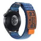 22mm Dual-Section Sports Style Nylon Loop Watch Band(Blue) - 3