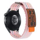 22mm Dual-Section Sports Style Nylon Loop Watch Band(Pink) - 3