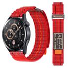 22mm Dual-Section Sports Style Nylon Loop Watch Band(Red) - 1