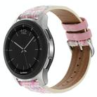 20mm Woolen Hybrid Leather Watch Band(Pink) - 1