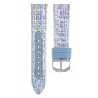 22mm Woolen Hybrid Leather Watch Band(Blue) - 3
