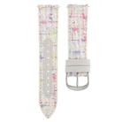 22mm Woolen Hybrid Leather Watch Band(Starlight) - 3