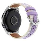 22mm Woolen Hybrid Leather Watch Band(Purple) - 2