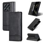 For Xiaomi 14T Pro AZNS Magnetic Calf Texture Flip Leather Phone Case(Black) - 1