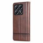 For Xiaomi 14T AZNS Magnetic Calf Texture Flip Leather Phone Case(Dark Brown) - 3