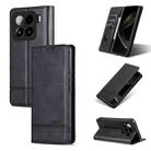 For Xiaomi 15 AZNS Magnetic Calf Texture Flip Leather Phone Case(Black) - 1