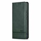 For Xiaomi 15 AZNS Magnetic Calf Texture Flip Leather Phone Case(Dark Green) - 3