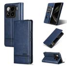 For Xiaomi 15 AZNS Magnetic Calf Texture Flip Leather Phone Case(Dark Blue) - 1