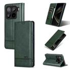 For Xiaomi 15 Pro AZNS Magnetic Calf Texture Flip Leather Phone Case(Dark Green) - 1