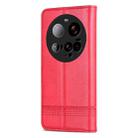 For Xiaomi 15 Ultra AZNS Magnetic Calf Texture Flip Leather Phone Case(Red) - 3