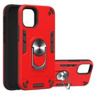 For iPhone 12 mini Armour Series PC + TPU Protective Case with Ring Holder(Red) - 1