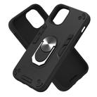 For iPhone 12 mini Armour Series PC + TPU Protective Case with Ring Holder(Black) - 2