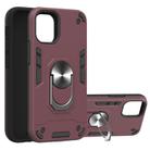 For iPhone 12 mini Armour Series PC + TPU Protective Case with Ring Holder(Wnie Red) - 1