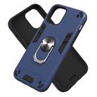 For iPhone 12 / 12 Pro Armour Series PC + TPU Protective Case with Ring Holder(Royal Blue) - 2