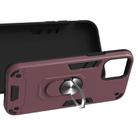 For iPhone 12 / 12 Pro Armour Series PC + TPU Protective Case with Ring Holder(Wnie Red) - 4