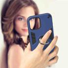 For iPhone 12 Pro Max Armour Series PC + TPU Protective Case with Ring Holder(Dark Blue) - 2