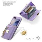For Samsung Galaxy Z Flip6 POLA Love Buckle Multi-Card Slots Zipper Wallet Phone Case(Purple) - 3