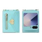 For Samsung Galaxy Z Flip6 POLA Love Buckle Multi-Card Slots Zipper Wallet Phone Case(Blue) - 2