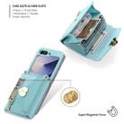 For Samsung Galaxy Z Flip6 POLA Love Buckle Multi-Card Slots Zipper Wallet Phone Case(Blue) - 3