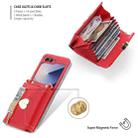 For Samsung Galaxy Z Flip6 POLA Love Buckle Multi-Card Slots Zipper Wallet Phone Case(Red) - 3