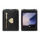 For Samsung Galaxy Z Flip6 POLA Love Buckle Multi-Card Slots Zipper Wallet Phone Case(Black) - 2