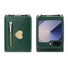 For Samsung Galaxy Z Flip6 POLA Love Buckle Multi-Card Slots Zipper Wallet Phone Case(Green) - 2