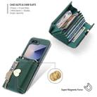 For Samsung Galaxy Z Flip6 POLA Love Buckle Multi-Card Slots Zipper Wallet Phone Case(Green) - 3