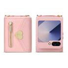 For Samsung Galaxy Z Flip6 POLA Love Buckle Multi-Card Slots Zipper Wallet Phone Case(Pink) - 2