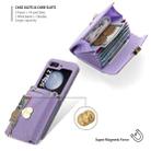 For Samsung Galaxy Z Flip5 POLA Love Buckle Multi-Card Slots Zipper Wallet Phone Case(Purple) - 3