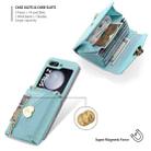 For Samsung Galaxy Z Flip5 POLA Love Buckle Multi-Card Slots Zipper Wallet Phone Case(Blue) - 3