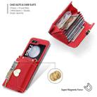 For Samsung Galaxy Z Flip5 POLA Love Buckle Multi-Card Slots Zipper Wallet Phone Case(Red) - 3