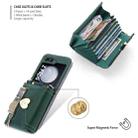 For Samsung Galaxy Z Flip5 POLA Love Buckle Multi-Card Slots Zipper Wallet Phone Case(Green) - 3