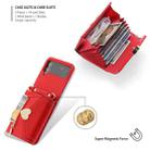 For Samsung Galaxy Z Flip4 POLA Love Buckle Multi-Card Slots Zipper Wallet Phone Case(Red) - 3