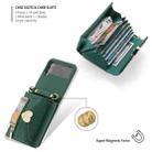 For Samsung Galaxy Z Flip4 POLA Love Buckle Multi-Card Slots Zipper Wallet Phone Case(Green) - 3