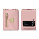 For Samsung Galaxy Z Flip3 5G POLA Love Buckle Multi-Card Slots Zipper Wallet Phone Case(Pink) - 2