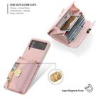 For Samsung Galaxy Z Flip3 5G POLA Love Buckle Multi-Card Slots Zipper Wallet Phone Case(Pink) - 3