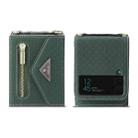 For Samsung Galaxy Z Flip4 POLA Grid Texture Multi-Card Slots Zipper Wallet Phone Case(Green) - 2